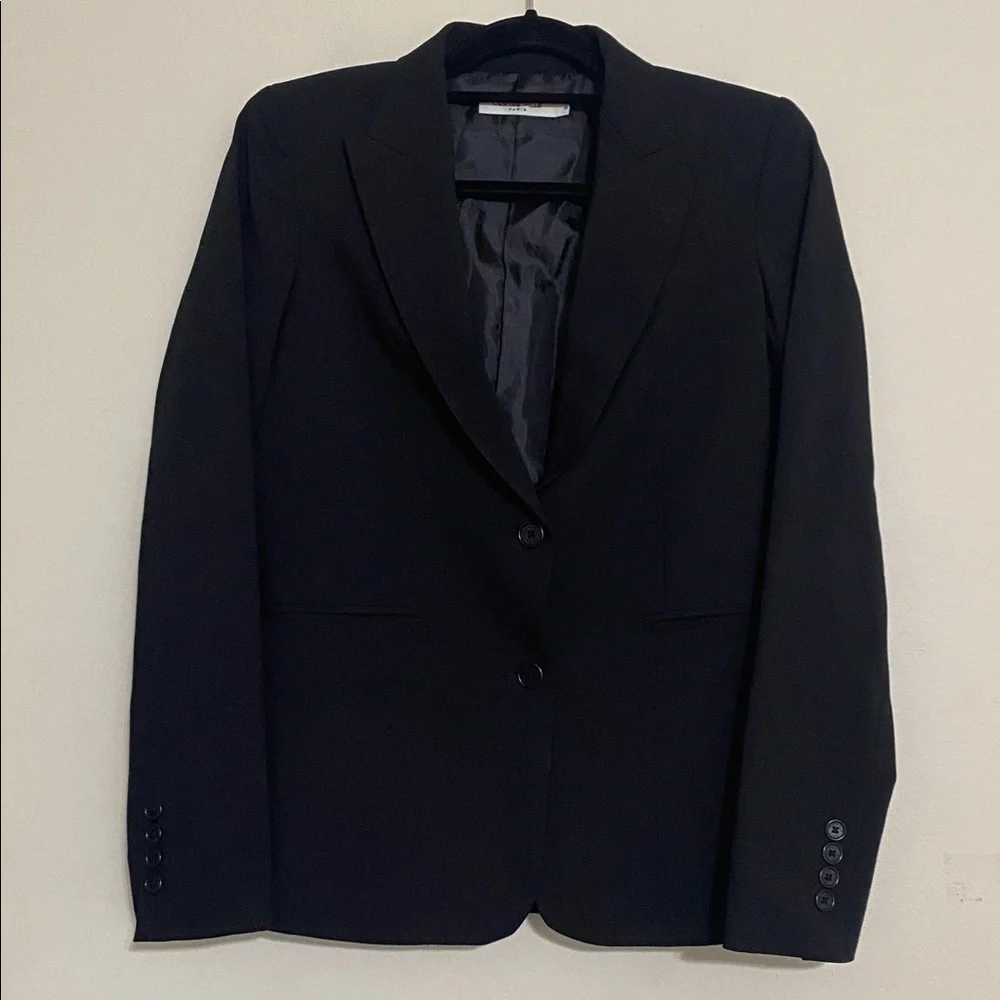 Centre Ville Paris Classic Black Blazer women S event office retro casual party